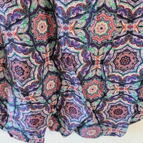VICTORIA'S SECRET Multicolored Floral Sleepwear Dress Sz S/P LS Collared Modal - Picture 4 of 12